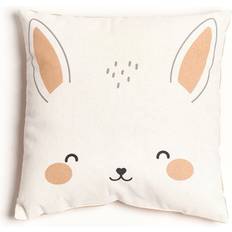 Oreillers Today Imprimé Carré En Coton 40x40 cm - Rose Coussin de Décoration Complet Blanc (40x)