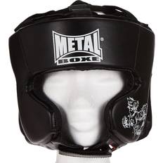 Martial Arts Metal Boxe Boxing Helmet PU Child Noir
