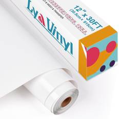 White DIY Lya Vinyl Heat Transfer 12 x 30 ft White Iron On Roll