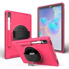 Samsung Galaxy Tab S6 360 Vridbart Kombinationsfodral Ros