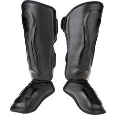 Martial Arts Fighter Thai Ergo Tibia Shin and Foot Protectors Black
