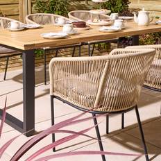 Rowlinson Oslo 6 Seat 210cm Table 75cm H x 90cm W x 210cm D Patio Dining Set