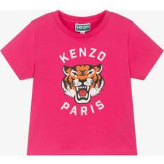 Kids Girls Tiger Cotton T-Shirt - Pink