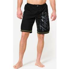 Domyos Men's Durable MMA Shorts Black Yellow