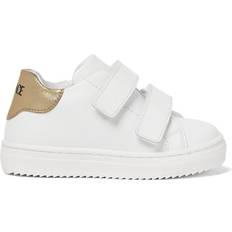Gold Trainers Versace Logo-Print Leather Sneakers - White