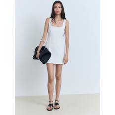Mango Hvid Kjoler Mango Milly Minikjole Med Lige Pasform - Offwhite