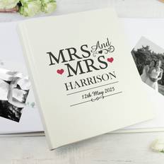 White Photo Albums Personalised Memento Company Personalised Mrs and Mrs Traditional Photo Album White