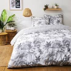 Housses de couette Parure Lit 2 Personnes En Coton 240x220 cm Blanc Housse de couette (240x220cm)
