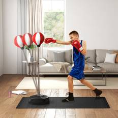 Homcom Punching Bag with Stand 126 cm to 144 cm Red