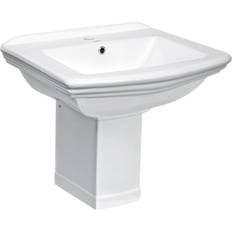 Hill Ceramic Tvättställ Mayfair Vit 60 cm Halv Piedestal Vit Blank