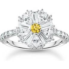 Thomas Sabo Gula Ringar Thomas Sabo Silver Flower Cocktail Ring Lovely Daisy - Yellow/Yellow