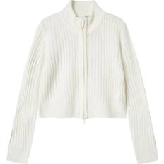 Lynlås - Piger Trøjer Name It Cardigan Nkf Habour LS Short Knit Card - Hvid