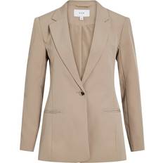 Beige Kavajer Vila Enkelknäppt Kavaj - Beige