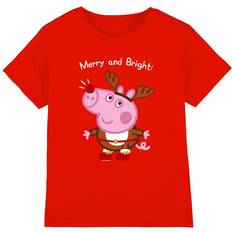 Peppa Pig Childrens George Reindeer T-Shirt - Red
