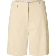 Selected Dame Shorts Selected Lærredsbukser Slfvienna - Creme