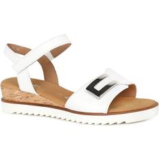Gabor Women Heeled Sandals Gabor Raffles Womens Low Wedge Sandals - White