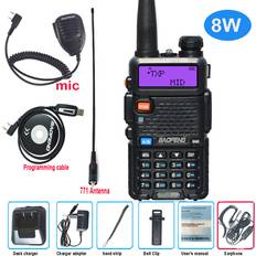 Walkie Talkies Maxpower UV 5R Walkie Talkie 8W Portable Ham