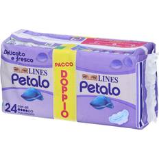 Protezioni Mestruali Lines Petalo Blu Assorbente Con Ali 24 Pezzi