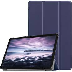 Datortillbehör Samsung Galaxy Tab A 10.5 T595-T590 Skyddsfodral Plast Silikon Stående Mörkblå