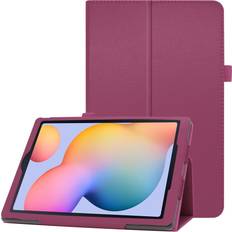 Datortillbehör Samsung Samsung Galaxy Tab S6 Lite Flipfodral I Litchi-Texturläder Lila