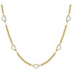 Nomination Guld Halsband Nomination Emosfere Gold Five Mother of Pearl Heart Rich Beaded Stainless Steel Necklace - Gold