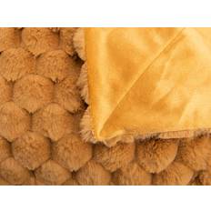 Couvertures Amadeus Plaid Diana Camel 130x170 cm Marron Polyester Couverture Marron (170x130cm)