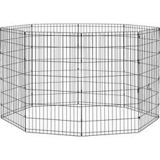 New World Dog Exercise Pen and Playpen 60.96 cm by 106.68 cm Black E-Coated