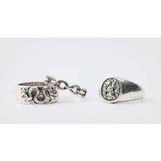 Smycken boohooMAN Mens Silver Rings 3 Pack