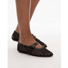 Mango Low Shoes Mango Mesh Ballet Pumps - Black