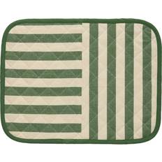 Cotton Place Mats on sale Decotique Block Stripe Placemat 35x45 cm Place Mat Green