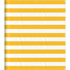 Balcony Protection vidaXL Balcony Screen Yellow and White Stripe 120x700 cm