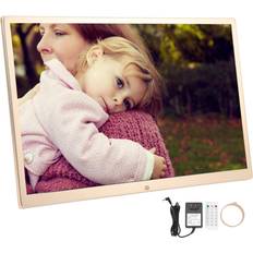 Wi-Fi Digital Photo Frames Zeblaze 17in Golden Ultra Thin Digital Photo Frame 1440 x 900 HD