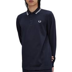 Fred Perry White Polo Shirts Fred Perry Longsleeve Polo - Navy