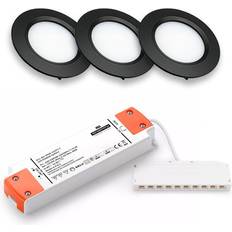 LEDlife 3 St Reco68 Möbelspot Svart Inkl Dimbar Strömförsörjning Spotlight 3st