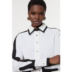 Karen Millen Women Shirts Karen Millen Colour Block Twill Woven Shirt - Ivory