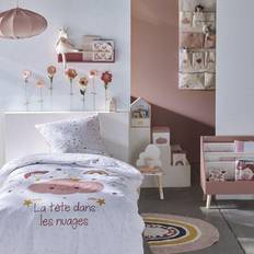 Hemtextil Parure De Couette 140 x 200 La Tête Dans Les Nuages Réversible 100% Coton Bettbezug (200x140cm)