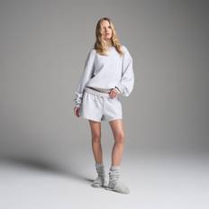 SKIMS Classic Short Cotton Fleece - Light Heather Grey