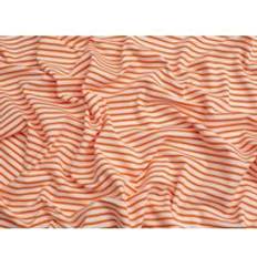 Hemtextil Minerva Core Range Stripe Cotton Jersey Stretch Knit Fabric Fabrics Orange
