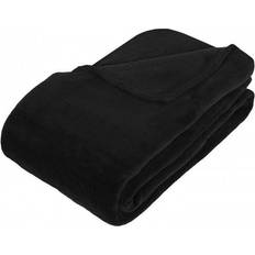 Hemtextil Couverture Microfibre 180 x 230 cm Noir Filz Schwarz