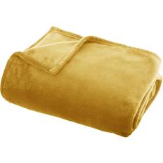 Hemtextil Univers Plaid Flanelle 130 x 180 cm Ocre Filz Gelb (180x130cm)