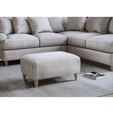 Beige Foot Stools Brentwood Footstool Faro Linen Beige One Size Foot Stool