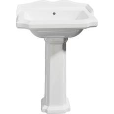 Piedestal handfat tvättställ Hill Ceramic Tvättställ Kensington Vit 60 cm med Piedestal Vit Blank