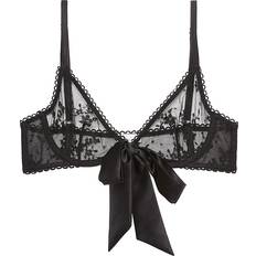Fleur Du Mal Untie Me Floral Lace Demi Bra - Black