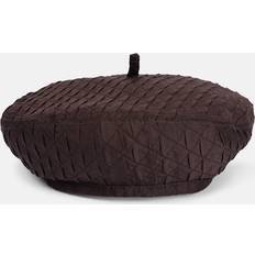 Silk Headgear Loro Piana Anna Silk Beret - Brown