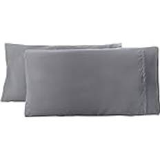 Amazon Basics Microfiber Pillowcases 50 x 80 cm Pack of 2 Pillow Case Grey