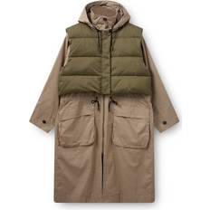 H2OFagerholt Sherlock Coat - Sand/Dark Green Moss