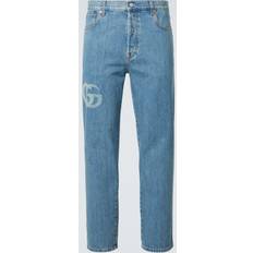 Gucci Jeans Gucci Double G Mid-Rise Slim Jeans - Blue/Ivory
