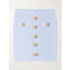 Balmain Women Skirts Balmain Knitted Miniskirt - Transparent