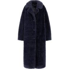 Guess Women Coats Guess Faux Fur Coat - Blue