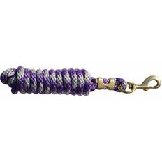 Polyester Halters & Lead Ropes Professionals Choice Poly Lead Rope - Charcoal/Purple
